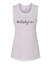Load image into Gallery viewer, Unladylike Fitted Muscle Tank - Wake Slay Repeat
