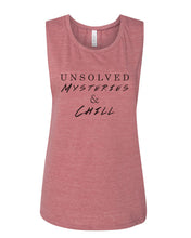 Load image into Gallery viewer, Unsolved Mysteries & Chill Fitted Muscle Tank - Wake Slay Repeat