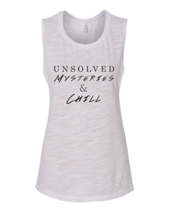 Unsolved Mysteries & Chill Fitted Muscle Tank - Wake Slay Repeat