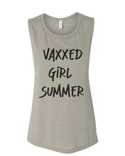 Load image into Gallery viewer, Vaxxed Girl Summer Fitted Muscle Tank