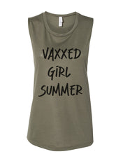 Load image into Gallery viewer, Vaxxed Girl Summer Fitted Muscle Tank