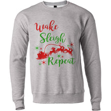 Load image into Gallery viewer, Wake Sleigh Repeat Christmas Unisex Sweatshirt - Wake Slay Repeat