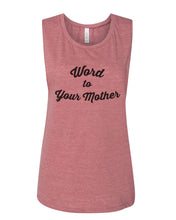 Load image into Gallery viewer, Word To Your Mother Fitted Scoop Muscle Tank - Wake Slay Repeat