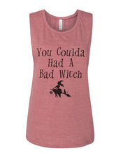 Load image into Gallery viewer, You Coulda Had A Bad Witch Fitted Muscle Tank - Wake Slay Repeat