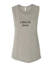 Load image into Gallery viewer, a little bit alexis Flowy Scoop Muscle Tank - Wake Slay Repeat