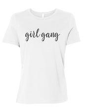 Load image into Gallery viewer, Girl Gang Fitted Women&#39;s T Shirt - Wake Slay Repeat