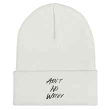 Load image into Gallery viewer, Ain&#39;t No Wifey Cuffed Black Thread Beanie - Wake Slay Repeat