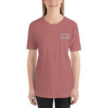Load image into Gallery viewer, Not Today Satan Premium Embroidered Short-Sleeve Unisex T-Shirt - Wake Slay Repeat