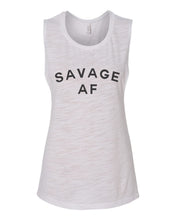 Load image into Gallery viewer, Savage AF Flowy Scoop Muscle Tank - Wake Slay Repeat