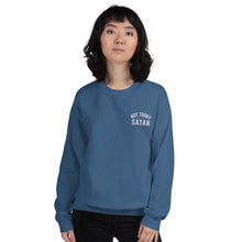 Load image into Gallery viewer, Not Today Satan Pocket Embroidered Unisex Sweatshirt
