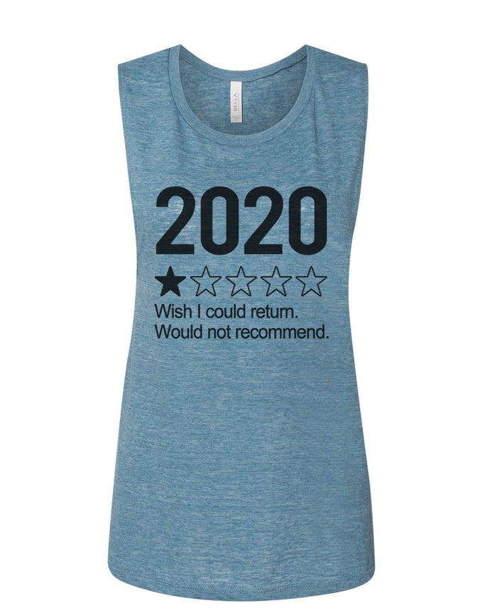 2020 1 Star Review Wish I Could Return. Would Not Recommend Fitted Muscle Tank - Wake Slay Repeat