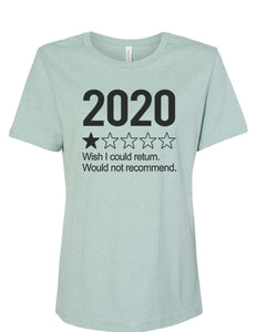 2020 1 Star Review Wish I Could Return. Would Not Recommend Fitted Women's T Shirt - Wake Slay Repeat