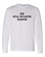Load image into Gallery viewer, 2020 Social Distancing Champion Unisex Long Sleeve T Shirt - Wake Slay Repeat