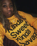 Kinda Sweet Kinda Savage Unisex Long Sleeve T Shirt - Wake Slay Repeat