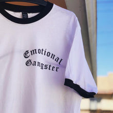 Load image into Gallery viewer, Emotional Gangster Pocket Unisex Ringer - Wake Slay Repeat