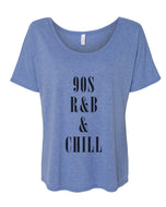 90s R&B & Chill Slouchy Tee - Wake Slay Repeat