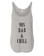 90s R&B & Chill Flowy Side Slit Tank Top - Wake Slay Repeat