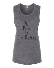 Load image into Gallery viewer, A Film By Tim Burton Fitted Muscle Tank - Wake Slay Repeat