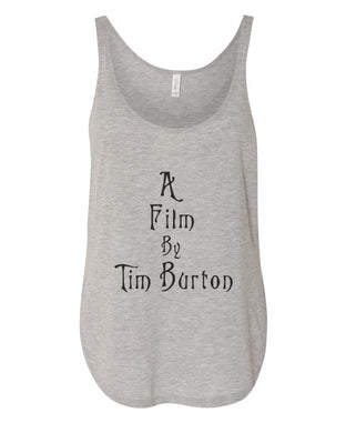 A Film By Tim Burton Flowy Side Slit Tank Top - Wake Slay Repeat