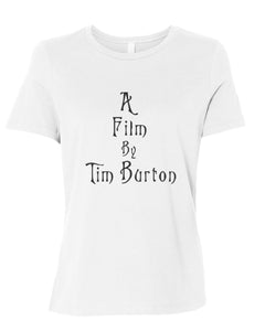 A Film By Tim Burton Fitted Women's T Shirt - Wake Slay Repeat