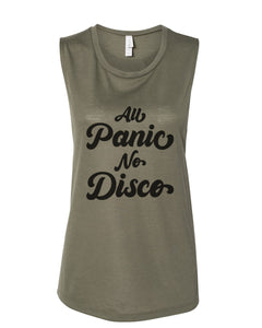 All Panic No Disco Fitted Muscle Tank - Wake Slay Repeat