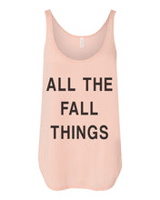 Load image into Gallery viewer, All The Fall Things Flowy Side Slit Tank Top - Wake Slay Repeat