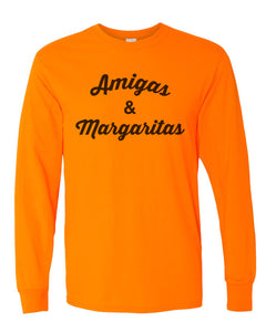 Amigas & Margaritas Unisex Long Sleeve T Shirt - Wake Slay Repeat