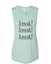 Load image into Gallery viewer, Amok! Amok! Amok! Fitted Muscle Tank - Wake Slay Repeat