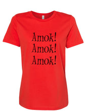 Load image into Gallery viewer, Amok! Amok! Amok! Fitted Women&#39;s T Shirt - Wake Slay Repeat