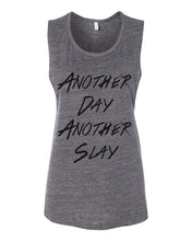 Load image into Gallery viewer, Another Day Another Slay Flowy Scoop Muscle Tank - Wake Slay Repeat
