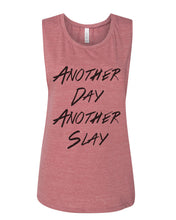 Load image into Gallery viewer, Another Day Another Slay Flowy Scoop Muscle Tank - Wake Slay Repeat