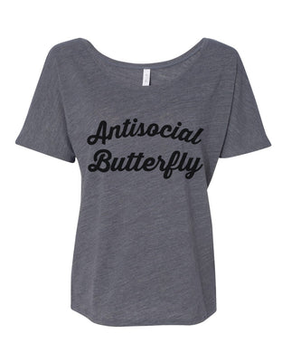Antisocial Butterfly Slouchy Tee - Wake Slay Repeat