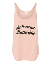 Load image into Gallery viewer, Antisocial Butterfly Flowy Side Slit Tank Top - Wake Slay Repeat