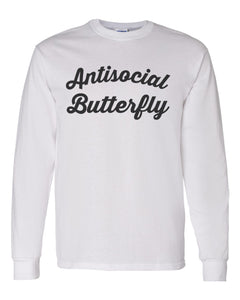 Antisocial Butterfly Unisex Long Sleeve T Shirt - Wake Slay Repeat