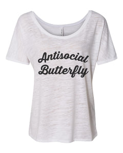 Antisocial Butterfly Slouchy Tee - Wake Slay Repeat