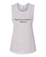 Back On My Bullshit Mercury Retrograde Fitted Scoop Muscle Tank - Wake Slay Repeat