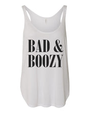 Load image into Gallery viewer, Bad And Boozy Flowy Side Slit Tank Top - Wake Slay Repeat