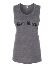Load image into Gallery viewer, Bad Bitch Fitted Scoop Muscle Tank - Wake Slay Repeat