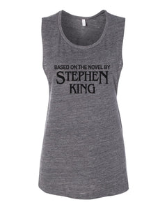 Based On The Novel By Stephen King Fitted Muscle Tank - Wake Slay Repeat
