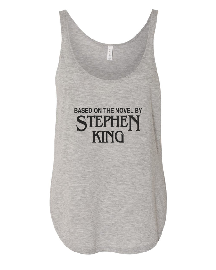 Based On The Novel By Stephen King Flowy Side Slit Tank Top - Wake Slay Repeat
