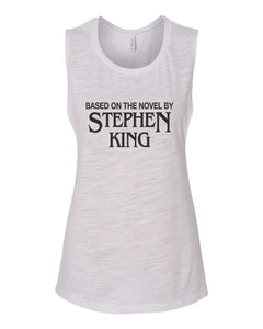 Based On The Novel By Stephen King Fitted Muscle Tank - Wake Slay Repeat