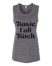 Load image into Gallery viewer, Basic Fall Bitch Fitted Muscle Tank - Wake Slay Repeat