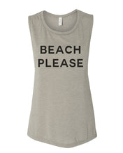 Load image into Gallery viewer, Beach Please Workout Flowy Scoop Muscle Tank - Wake Slay Repeat