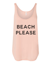 Load image into Gallery viewer, Beach Please Flowy Side Slit Tank Top - Wake Slay Repeat