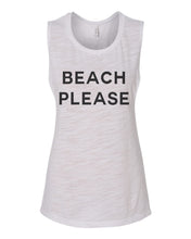 Load image into Gallery viewer, Beach Please Workout Flowy Scoop Muscle Tank - Wake Slay Repeat