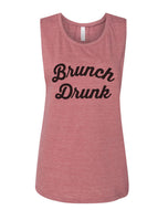 Brunch Drunk Flowy Scoop Muscle Tank - Wake Slay Repeat