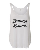 Brunch Drunk Flowy Side Slit Tank Top - Wake Slay Repeat