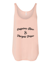 Load image into Gallery viewer, Caffeine Sips &amp; Target Trips Flowy Side Slit Tank Top - Wake Slay Repeat