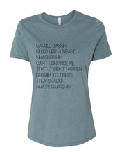 Load image into Gallery viewer, Carole Baskin Song Fitted Women&#39;s T Shirt - Wake Slay Repeat