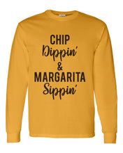 Load image into Gallery viewer, Chip Dippin&#39; &amp; Margarita Sippin&#39; Unisex Long Sleeve T Shirt - Wake Slay Repeat